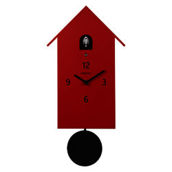 Diamantini & Domeniconi Meridiana Cuckoo Clock, H30 x W14.5 x D10cm Red